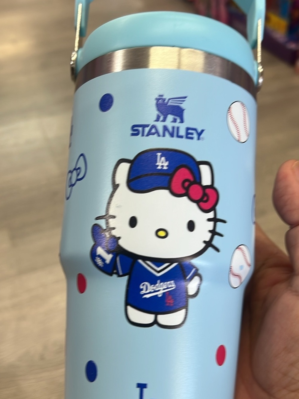 Stanley Light Blue Hello Kitty Dodgers Tumbler